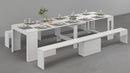 Panca Allungabile 66/290x25x45 cm Pratika Singola A Bianco Lucido  