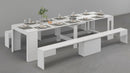 Panca Allungabile 66/290x25x45 cm Pratika Singola A Bianco Lucido  
