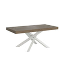 Tavolo Allungabile 200-460x90x77 cm Volantis Tortora Telaio Bianco 