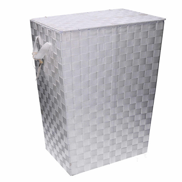Cesto Portabiancheria in poliestere bianco rettangolare cm 40x30xh53 sconto