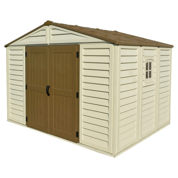 Casetta Box da Giardino 325x240x233 cm in PVC Avorio/Marrone acquista