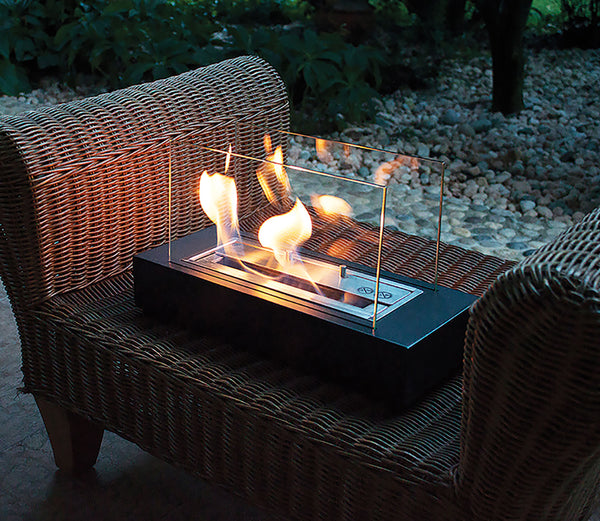 Camino a Bioetanolo da Tavolo 40x16,5x24 cm 1500W 1L Cremona Nero sconto