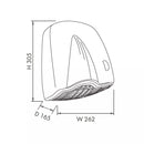 Asciugamani Elettrico con Fotocellula 1850W Vama U-Nik LF ABS Grigio Cromato