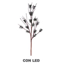 Luci di Natale rami marrone 48 Led luce bianco caldo cm 40x40xh100