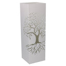 Portaombrelli in metallo albero bianco quadro cm 15,5x15,5xh49
