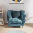 Poltrona 91x78x65 cm in Velluto Ottanio