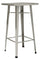 Tavolino Quadrato Alto da Giardino in Lamiera 60x60 cm Vorghini Silver