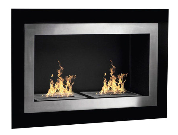 sconto Camino a Bioetanolo da Parete 90x17x55 cm Pechino Nero