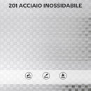 Carrello da Cucina Multiuso a 4 Livelli 60x35x100 cm in Acciaio Inox   