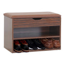 Scarpiera Panca 60x30x42 cm in Legno Melaminico Scuro