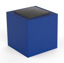 Pouf da Giardino 50x50 cm con Cuscino in Resina Arkema Iris Comfort Blue