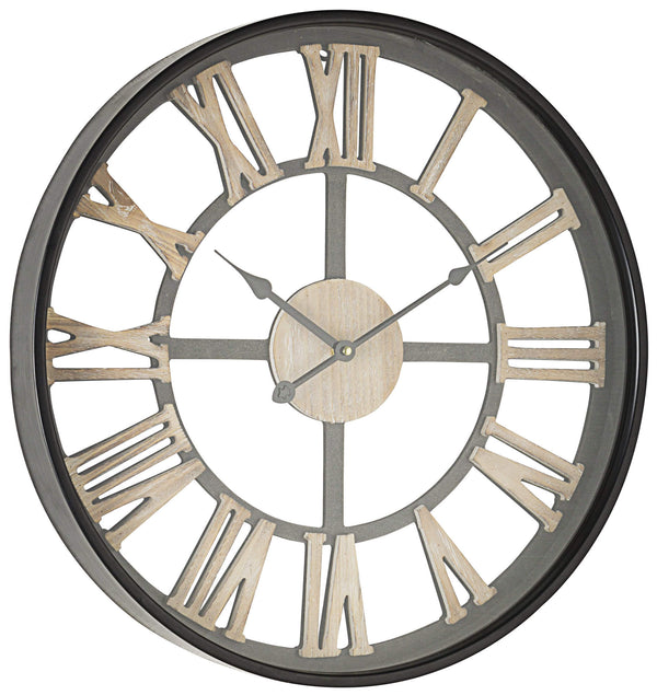 sconto Orologio da Parete Ø50x6 cm in Mdf e Acciaio Ticking
