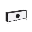 Madia 4 Ante 180x35,6x82 cm in MDF Gora Bianco