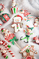 Set 8 Addobbi Natalizi Pupazzi di Neve da Appendere 13,5 cm in Plastica