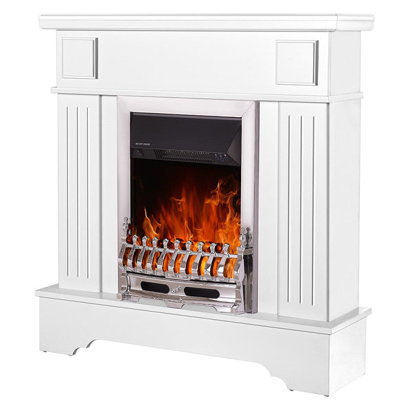 Camino Elettrico da Pavimento 109,2x103,4x30 cm Effetto Fiamma 2000W Marina Extra & Galileo Silver Bianco prezzo