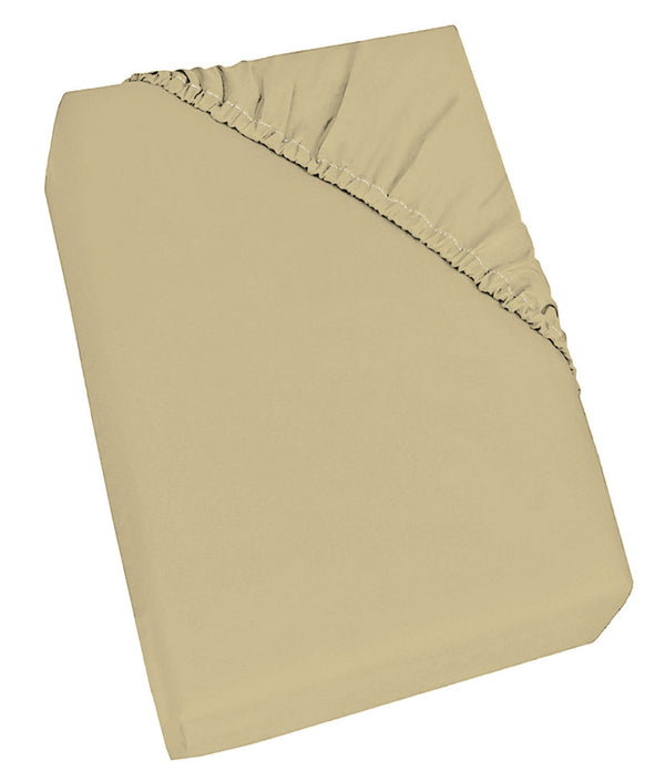 sconto Lenzuolo Sotto con Angoli ed Elastico Tinta Unita Panna Varie Misure