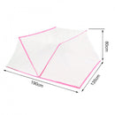 Zanzariera per Letto Pieghevole 190x135 cm Esagonale a Rete Nylon Rosa