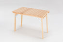 Tavolo Pieghevole Salvaspazio da Giardino 80x120x72 cm Garden in Legno Verniciato Naturale