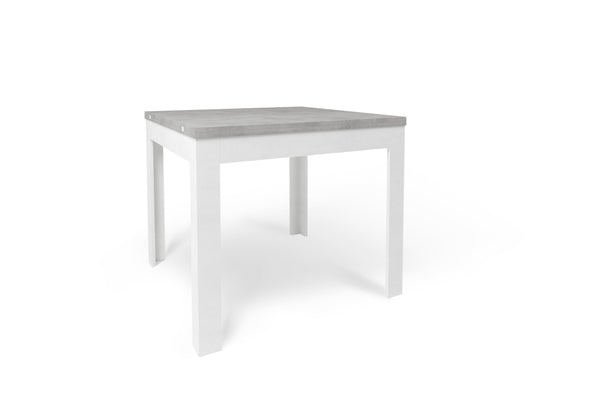 acquista Tavolo Allungabile 90/180x90x75 cm Cemento e Ossido Bianco