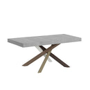 Tavolo Allungabile 140-400x90x77 cm Volantis Premium Cemento Telaio 4C 