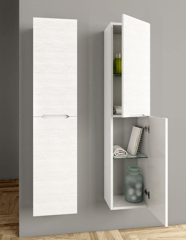 online Mobile da Bagno a Colonna 2 Ante in Mdf 35x30x160cm TFT Swing Destro Bianco