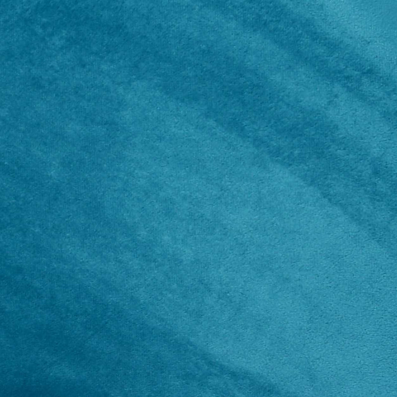 Set 2 Pouf Contenitore Ø35 cm e Ø39 cm in Tessuto Velluto Turchese