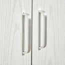 Mobile da Cucina Credenza con Ruote e Ripiano 60,4x40,3x97 cm in Legno Truciolare Bianco