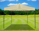 Gazebo da Giardino Pieghevole 3x3m in Acciaio e Tessuto Oxford Beige