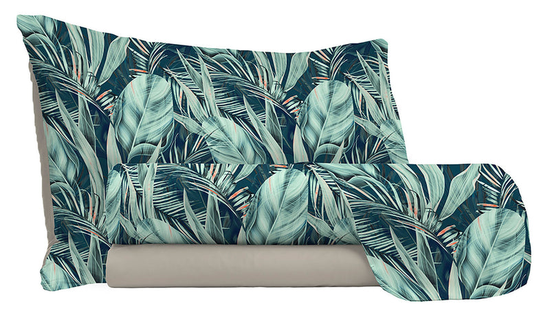 Set Lenzuola Sopra Sotto e Federe in Microfibra Tropical Varie Misure