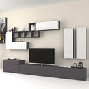 Parete attrezzata Domino 280 cm bianco ghisa