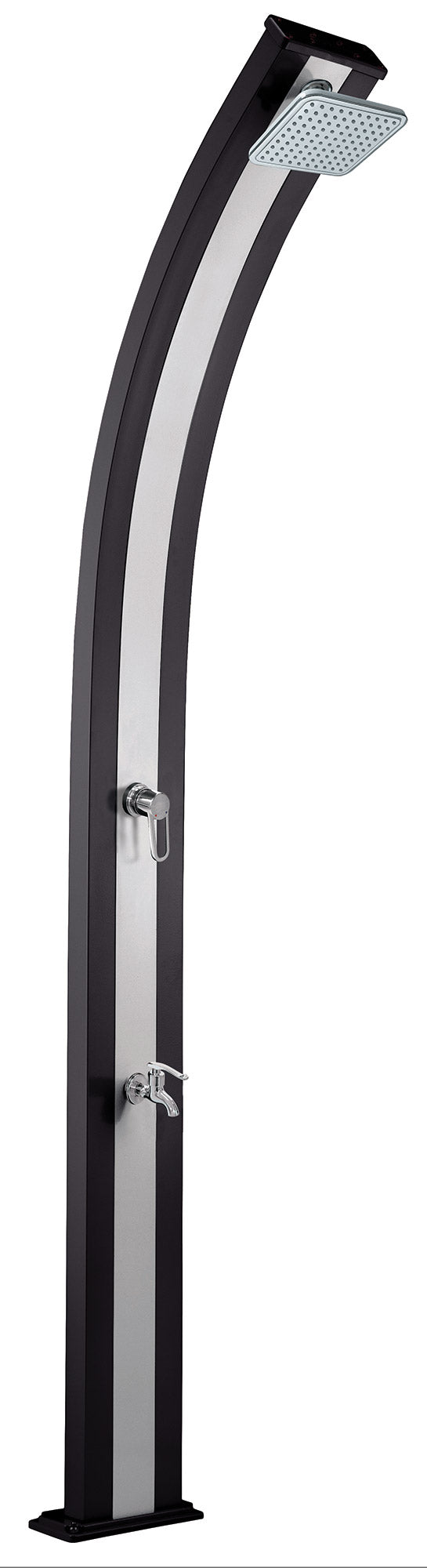 sconto Doccia Solare da Giardino 30L Miscelatore e Lavapiedi Antracite/Alluminio