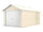 Casetta Box da Giardino in Lamiera di Acciaio 360x608x307 cm Beige
