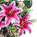 Set 2 Frontale Artificiali Lilium/Rose 54 cm Beige