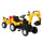 Trattore Ruspa a Pedali per Bambini 163x42x71 cm con Rimorchio Giallo