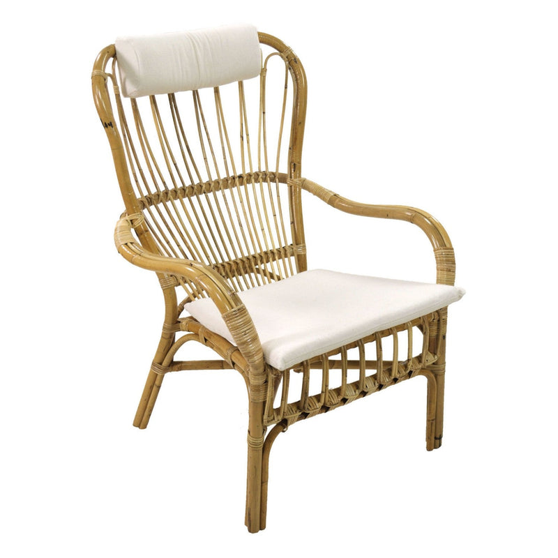 Poltrona da Giardino in Rattan con Cuscino 70/52x85/43H98/42cm Relax