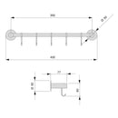 Appendino Adesivo Supra H5 Ganci Imballo 1 Pezzo Acciaio Inossidabile Acciaio Inossidabile Emuca