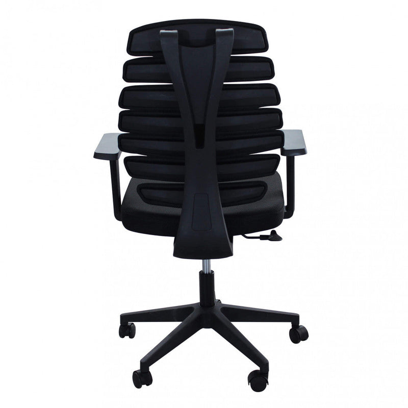 Poltrona da Ufficio Lorene 62x60x100/110 h cm in Poliuretano Nero