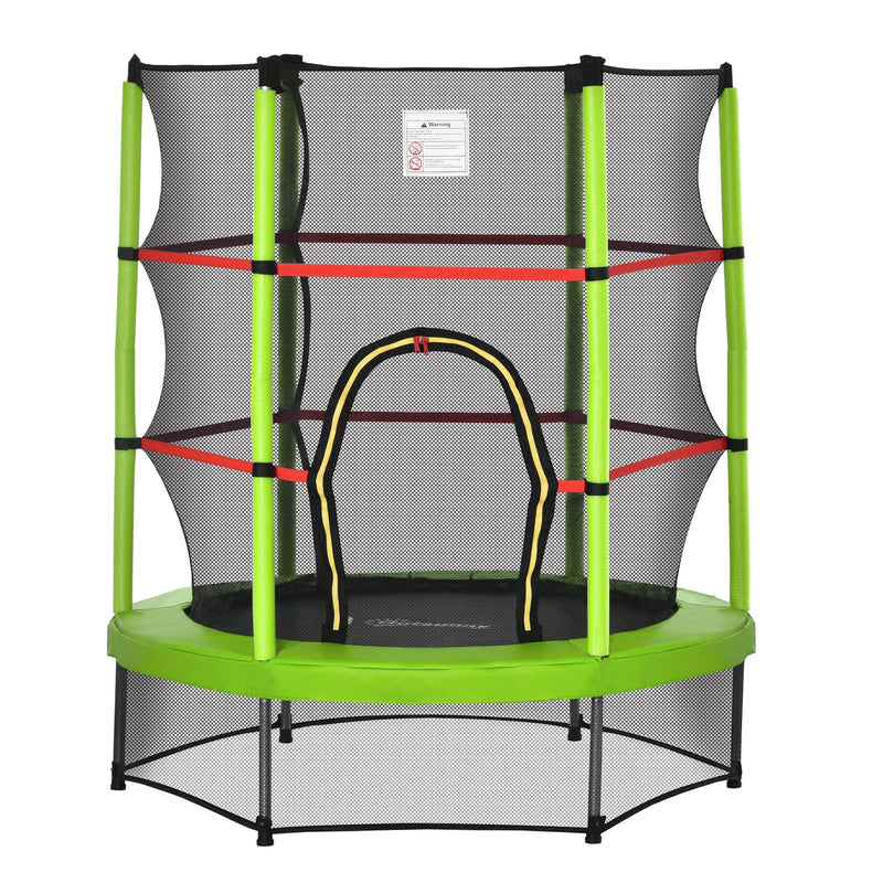 VEVOR Trampolino per Bambini Mini 1545 x 1210 mm con Rete Interni Esterni Rosa