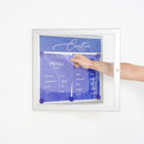 Bacheca con Apertura a Battente 51,5x48,7x2,3 cm in Alluminio Silver