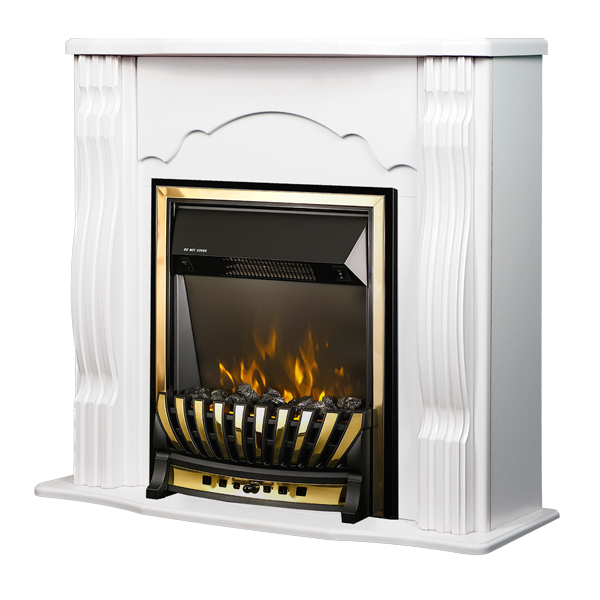 Camino Elettrico da Pavimento 88,3x95x30 cm Effetto Fiamma 2000W Clasic & Meridian Bianco acquista