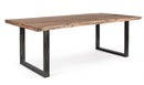 Tavolo da Pranzo 220x100x77 cm in Acciaio e Legno