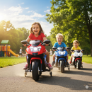 Moto Motocicletta Elettrica per Bambini 6V Kidfun Sportiva Rossa