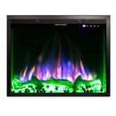 Camino Elettrico da Incasso 50,8x64,6x19,5 cm Effetto Fiamma 1500W Thomas Nero