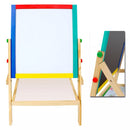 Lavagna per Bambini Magnetica e Tradizionale con Cavalletto in Legno H65 Kids Joy