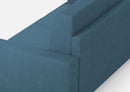 Divano Angolare 7 Posti 286x286x85 cm Sakar in Tessuto Avio