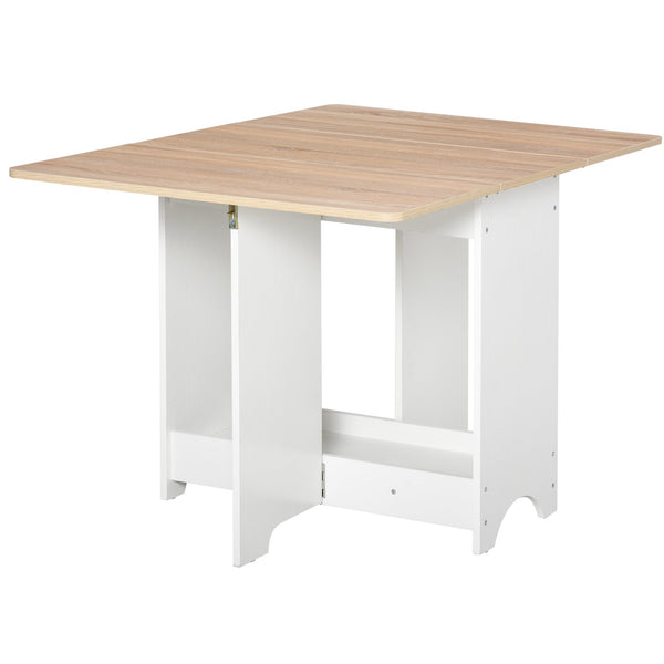 Tavolo Pieghevole Salvaspazio 118x80x72 cm in Legno Truciolare Bianco e Color Legno acquista