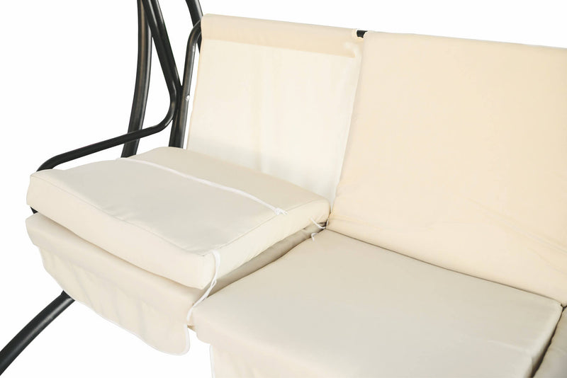 Dondolo da Giardino 3 Posti in Metallo Soriani Avorio