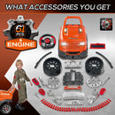 Officina Camion Giocattolo per Bambini 40x39x47 cm con 61 Accessori Arancione