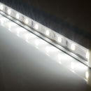 Bacheca con Apertura a Battente 30,1x48,7x2,3 cm in Alluminio con Led Nera