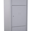 Armadietto Portadocumenti 4 Ripiani con Chiusura di Sicurezza in Acciaio Grigio 38x46x180 cm 